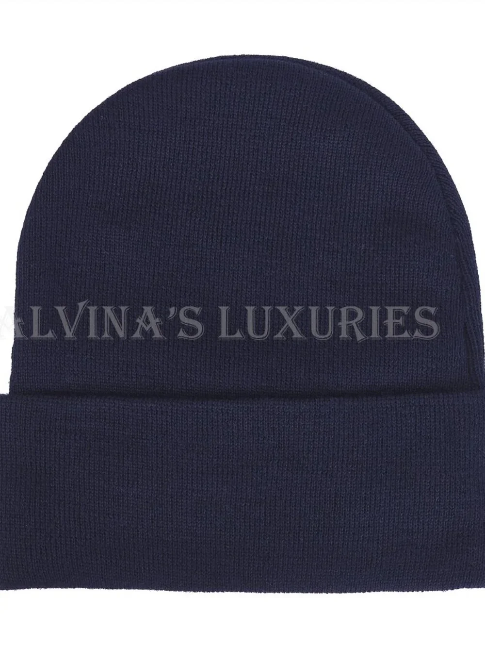 GUCCI HAT BLUE WOOL RIB KNIT LOGO EMBROIDERY BEANIE sz M / MEDIUM / 58CM